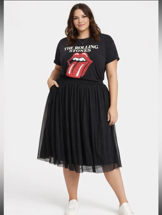 torrid Dresses & Skirts - Torrid Black Tulle Midi Skirt 4X Plus Size Swiss Dot Mesh Flowy Balletcore Party